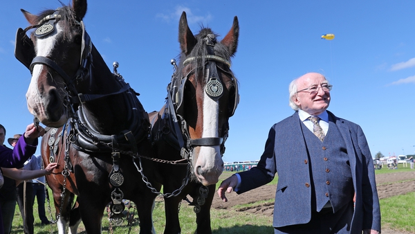 President Michael D Higgins at the National Ploughing Championships