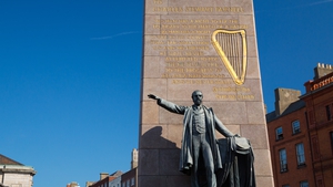 Charles Stewart Parnell surveys Dublin's O'Connell Street: "no man has the right to fix the boundary to the march of a nation"