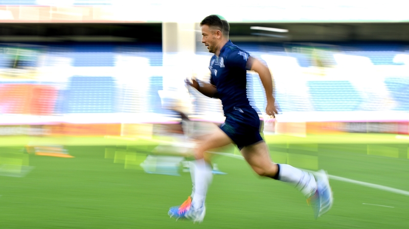 Finn Russell Greig Laidlaw at training this morning