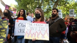 Protesters at the UK Student Climate Network's Global Climate Strike in London