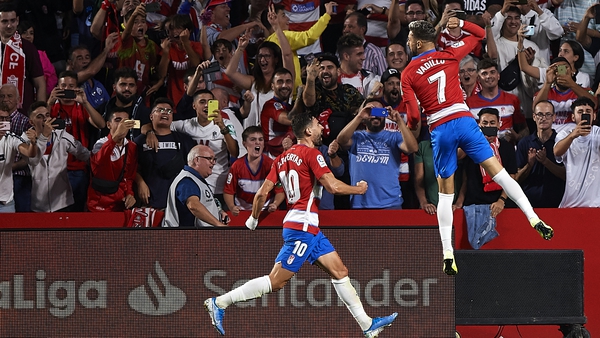 Alvaro Vadillo celebrates his goal against Barcelona
