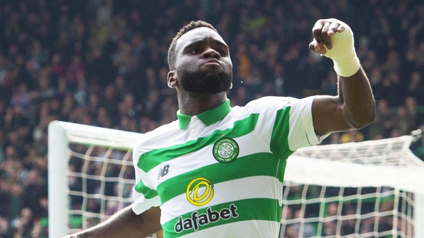 Edouard celebrates scoring for Celtic