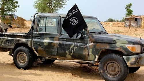 A vehicle allegedly belonging to Islamic State in Nigeria in August 2019