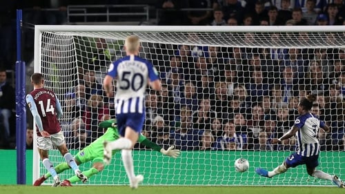 Conor Hourihane finds the net for Villa