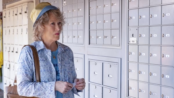 The matronly Ellen Martin is played by Meryl Streep, one of the all-star cast in the delightful skit, The Laundromat