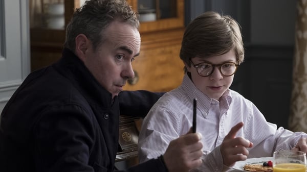 John Crowley on the set of The Goldfinch with Oates Fegley