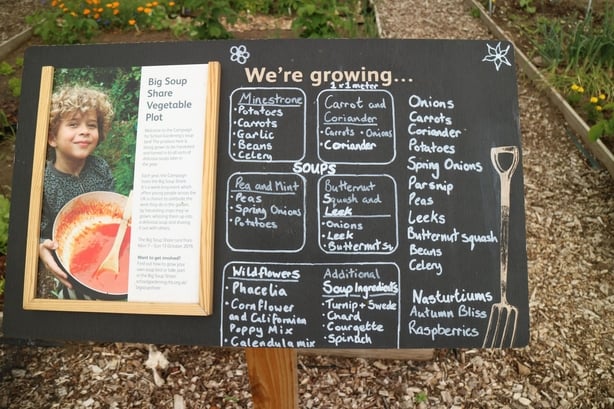 The RHS is encouraging children to grow their own ingredients for soup (RHS/PA)