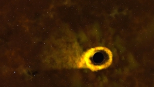 The star broke up and spiralled into the pull of the black hole (Pic: NASA)