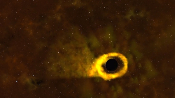 The star broke up and spiralled into the pull of the black hole (Pic: NASA)