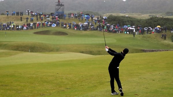 Rory McIlroy, pictured on the 18th at Kingsbarns, leads the Irish challenge at the Alfred Dunhill Links Championship