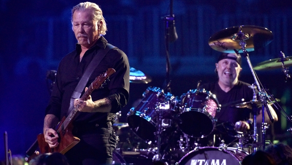 Metallica's James Hetfield and Lars Ulrich pictured on September 6
