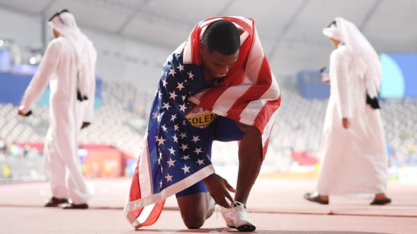 Christian Coleman reflects on his 100m triumph