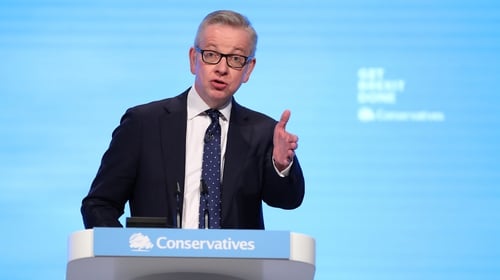 Michael Gove, who is responsible for no-deal planning, was speaking at the Tory party conference in Manchester
