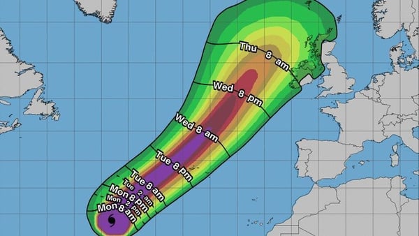 Met Éireann, the UK Met Office and the US National Hurricane Center are holding daily conference discussions in relation to the storm