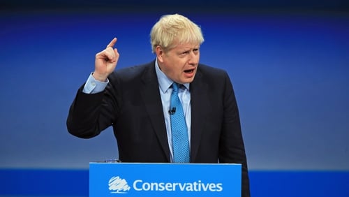 Boris Johnson delivered his speech at the Conservative Party conference in Manchester today