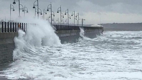 High waves seen during Storm Lorenzo off Waterford in October