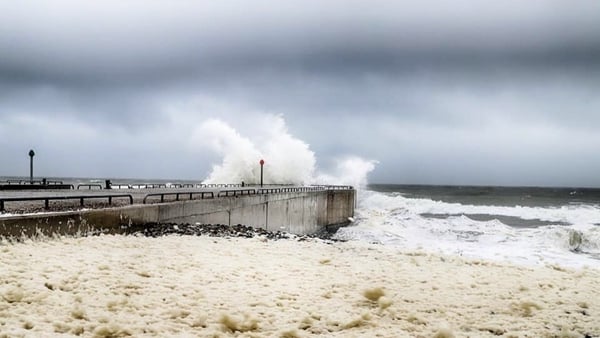 Waves hit Courtown Harbour in Co Wexford (Pic: Jackie Tighe)