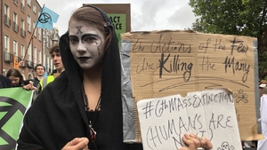 Extinction Rebellion at their previous demonstration in early October