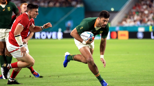 Damian de Allende scored a try for South Africa when they beat Wales in the 2019 World Cup semi-final