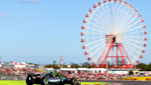 Lewis Hamilton in action during the 2018 Japanese Grand Prix