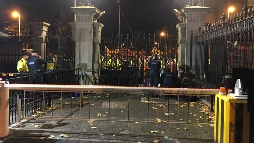 A number of TDs were blocked from leaving Leinster House as a result of the demonstration (Pic: Alan Farrell)