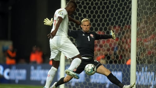 Kasper Schmeichel made a host of top class saves for Denmark