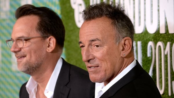 Director Thom Zimna with Bruce Springsteen at the launch of Western Stars in London