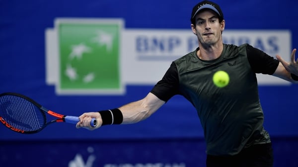 Andy Murray beat Kimmer Coppejans at the European Open in Antwerp
