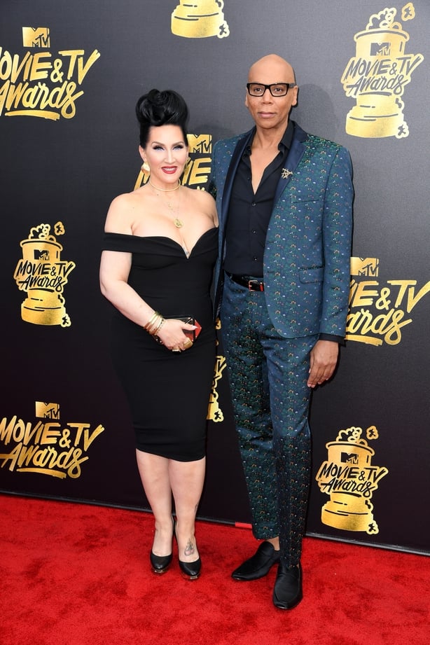 Michelle Visage and RuPaul, unveiling the 10 drag queens who will compete in the first UK series of RuPaul's Drag Race (PA)