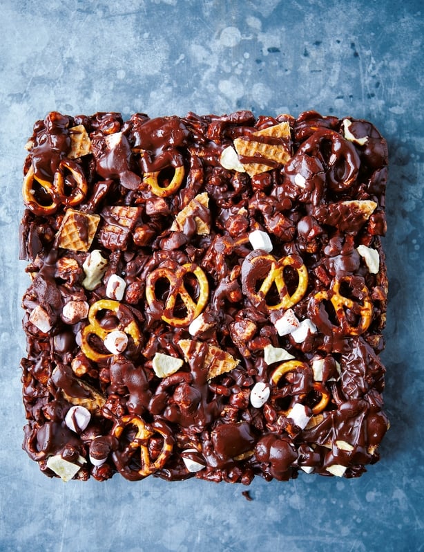 Toffee apple and salted pretzel rocky road (Nassima Rothacker/PA)