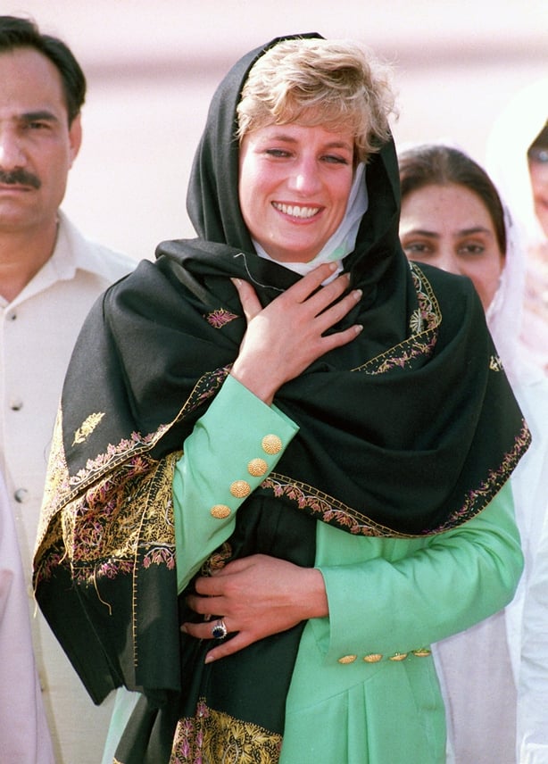  Diana visits Pakistan in 1991 (Martin Keene/PA)