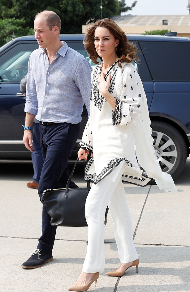 Kate wore a Pakistani brand at Lahore airport (Peter Nicholls/PA