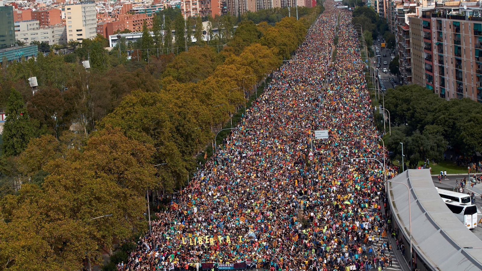 Thousands protest in Barcelona on fifth day of action