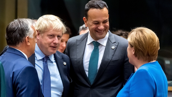 The British PM, Irish Taoiseach and German Chancellor at the European Summit