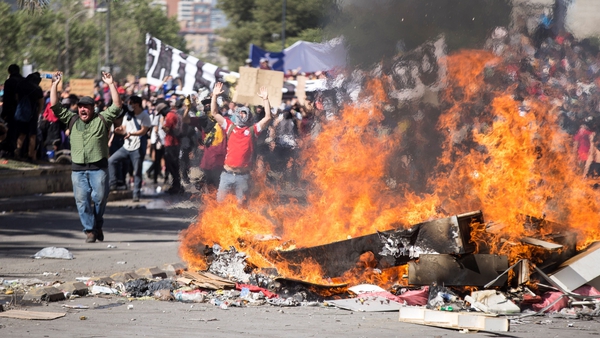 The protests highlighted Chile's social and economic woes
