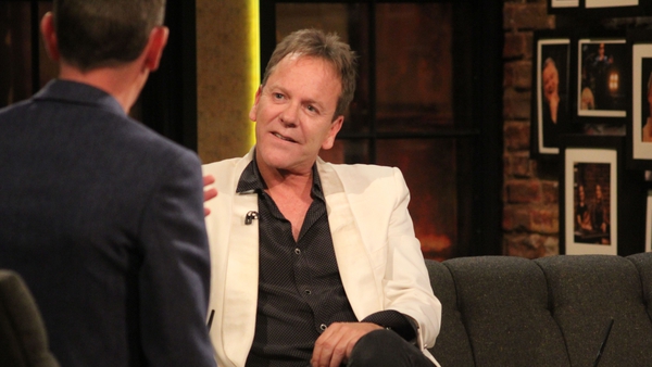 Kiefer Sutherland talks to Ryan Tubridy on The Late Show in 2019