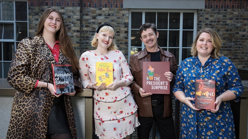 Pictured at the shortlist announcement - nominated authors Caelainn Hogan, Sophie White, Peter Donnelly and Catherine Ryan Howard©Patrick Bolger