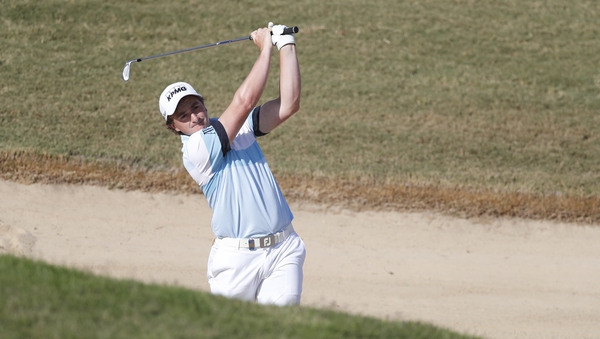 Paul Dunne in action at the Portugal Masters
