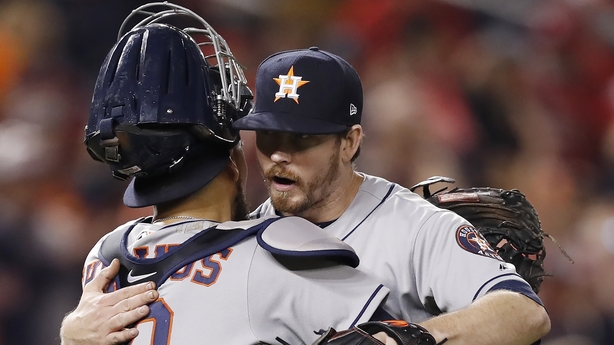 Urquidy, Bregman lead Astros over Nationals 8-1 to tie Series 2-2