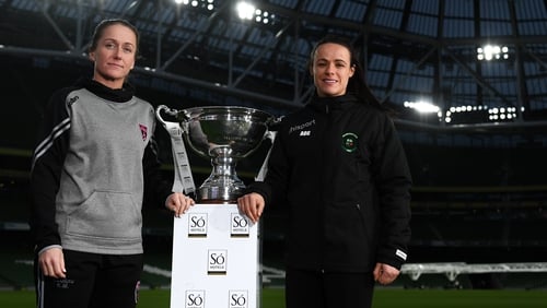 Wexford Youths captain Kylie Murphy and her Peamount United counterpart Aine O'Gorman