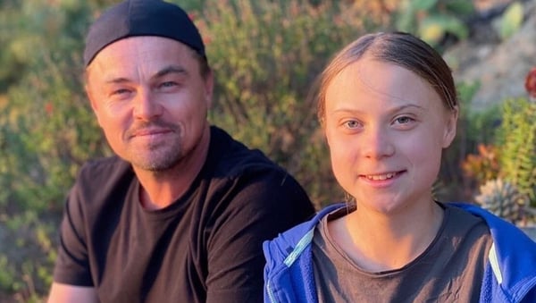 Leonardo DiCaprio and Greta Thunberg. Image: Instagram.