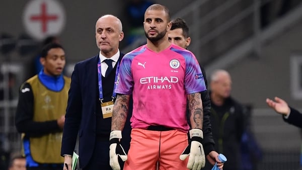 Kyle Walker prepares to enter the action