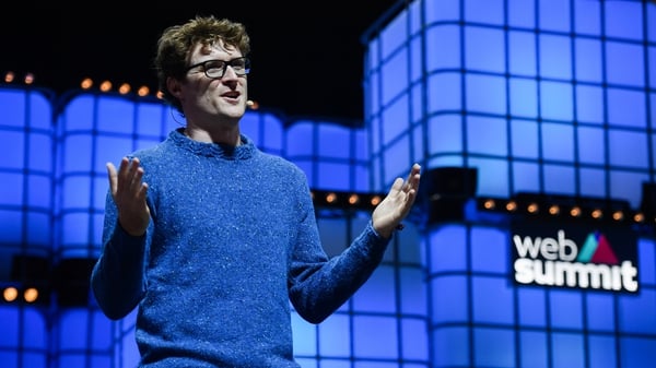 Paddy Cosgrave wearing the jumper at this year's Web Summit. Photo: Getty