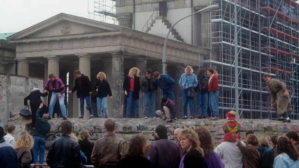 The Berlin Wall in 1989