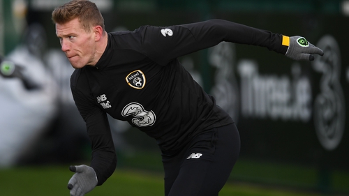 James McClean trained with the Republic of Ireland squad in Abbotstown today