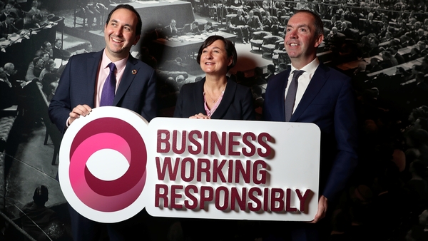 Jim O'Keeffe, Managing Director of Retail Banking, AIB, Kari Daniels CEO Tesco Ireland and Tomas Sercovich, CEO Business in the Community Ireland