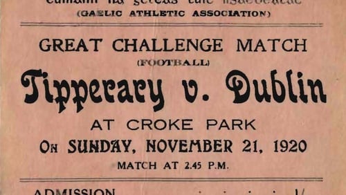 A ticket for the match at Croke Park