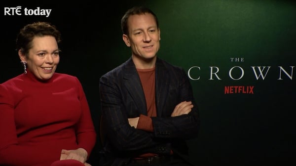 Olivia Colman and Tobias Menzies chat to the Today show's Bláthnaid Treacy