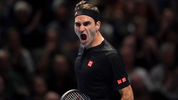 Roger Federer faced just a single break point on his serve in a comprehensive win