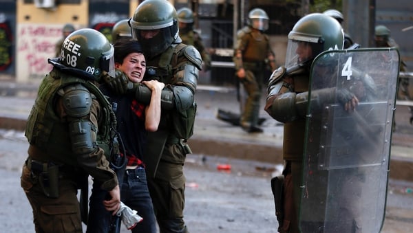 There have been accusations of police brutality during protests in Chile